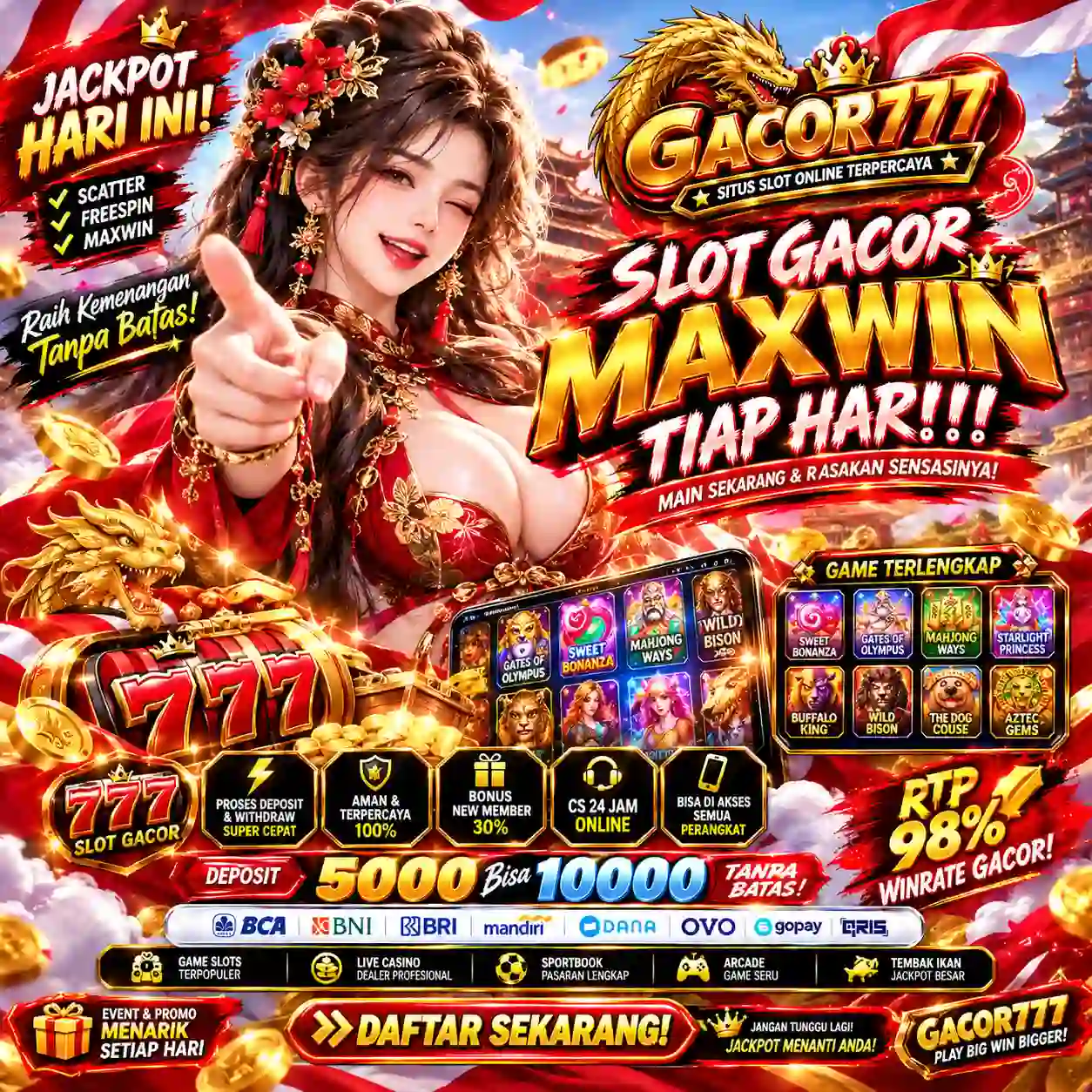 GACOR777: Andalan Situs Deposit 5000 Jagoan Akses Link Slot Gacor Hari Ini